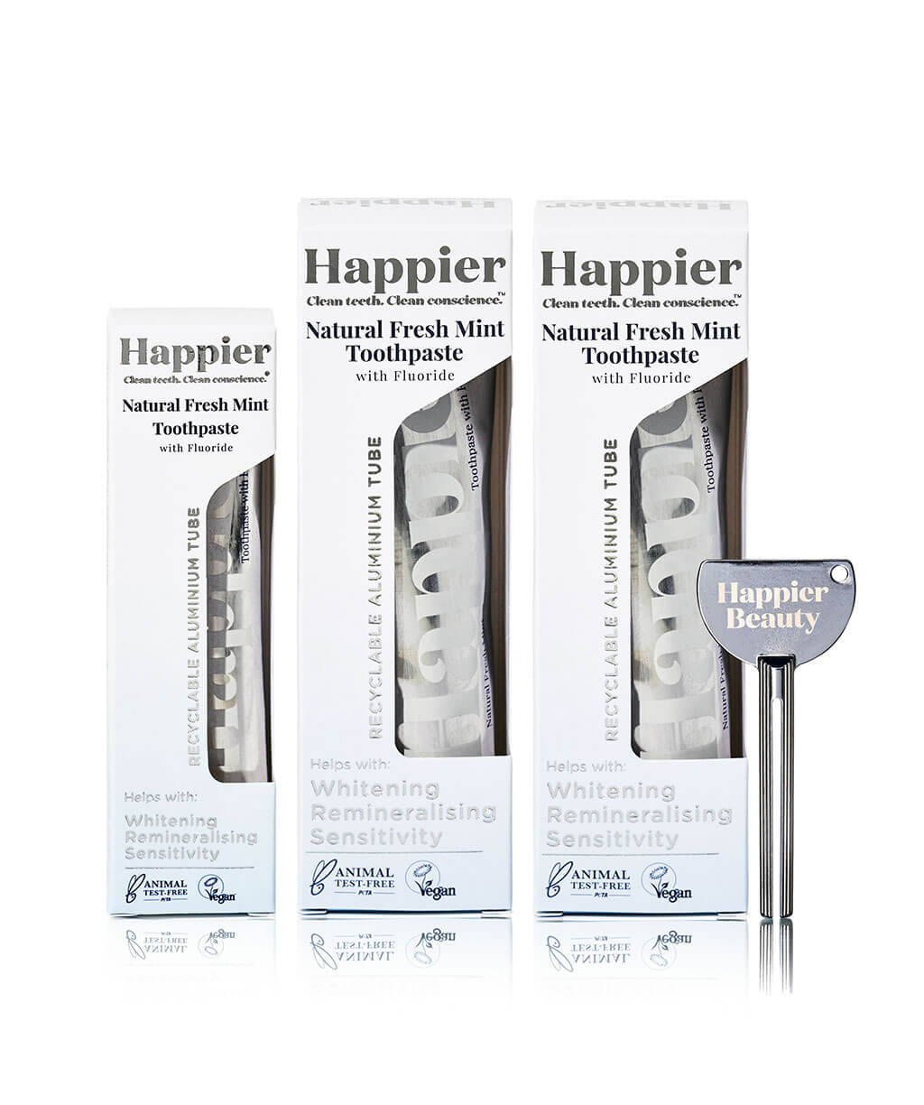 Happier toothbrush set - Complete Home and Away Starter Set for a healthier oral care routine.
