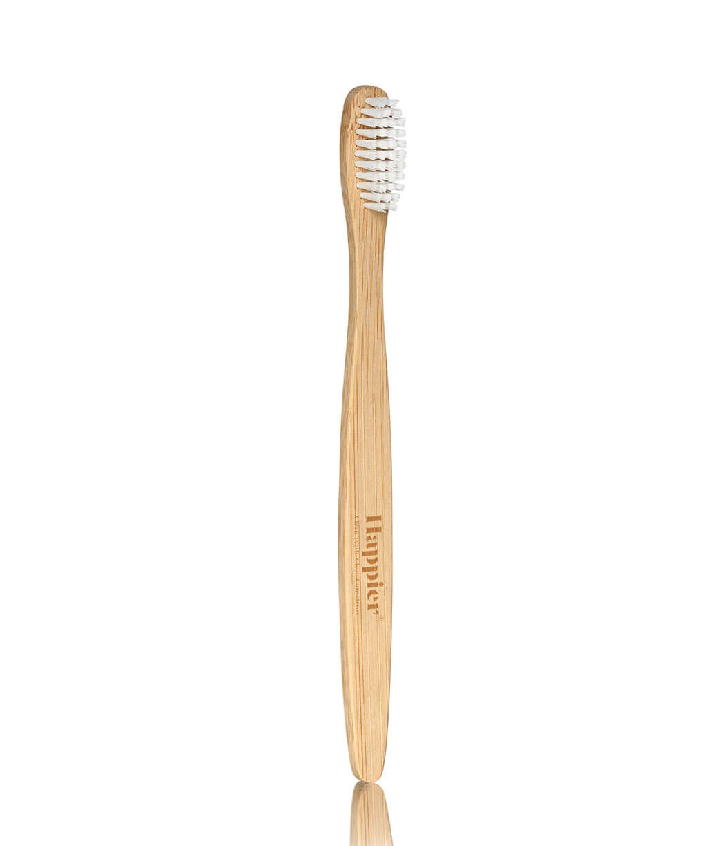 Sustainable toothbrush made of bamboo.